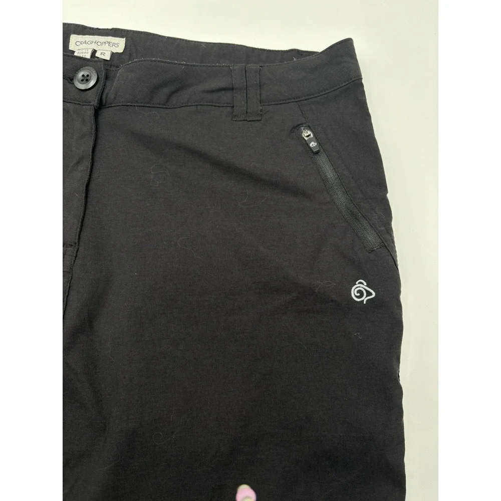Craghoppers Pro Stretch Hiking Pants Womens 10 Black Travel Outdoor 30x